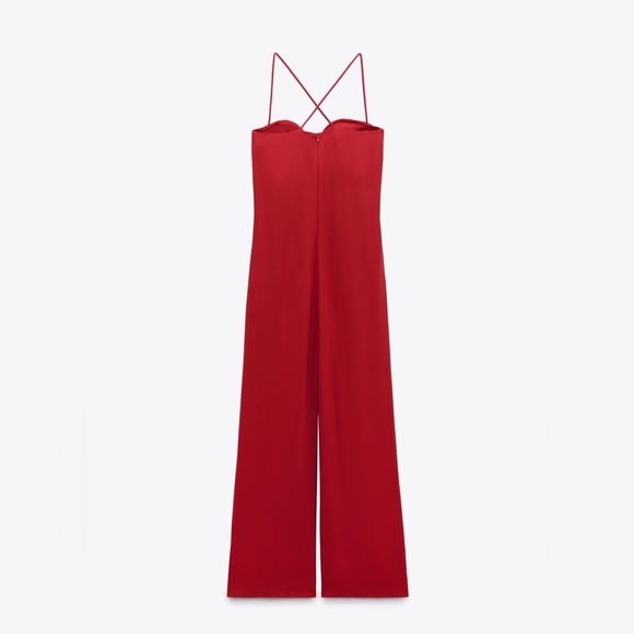 ZARA DATE NIGHT SWEETHEART NECKLINE JUMPSUIT LIMITED EDITION XS - Picture 1 of 3